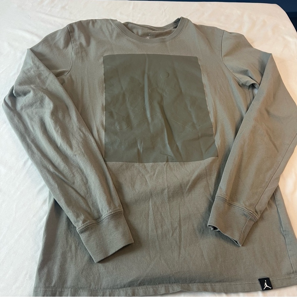 Nike Air Jordan Tonal Jumpman Graphic‎ Long Sleeve Tee Sage Green